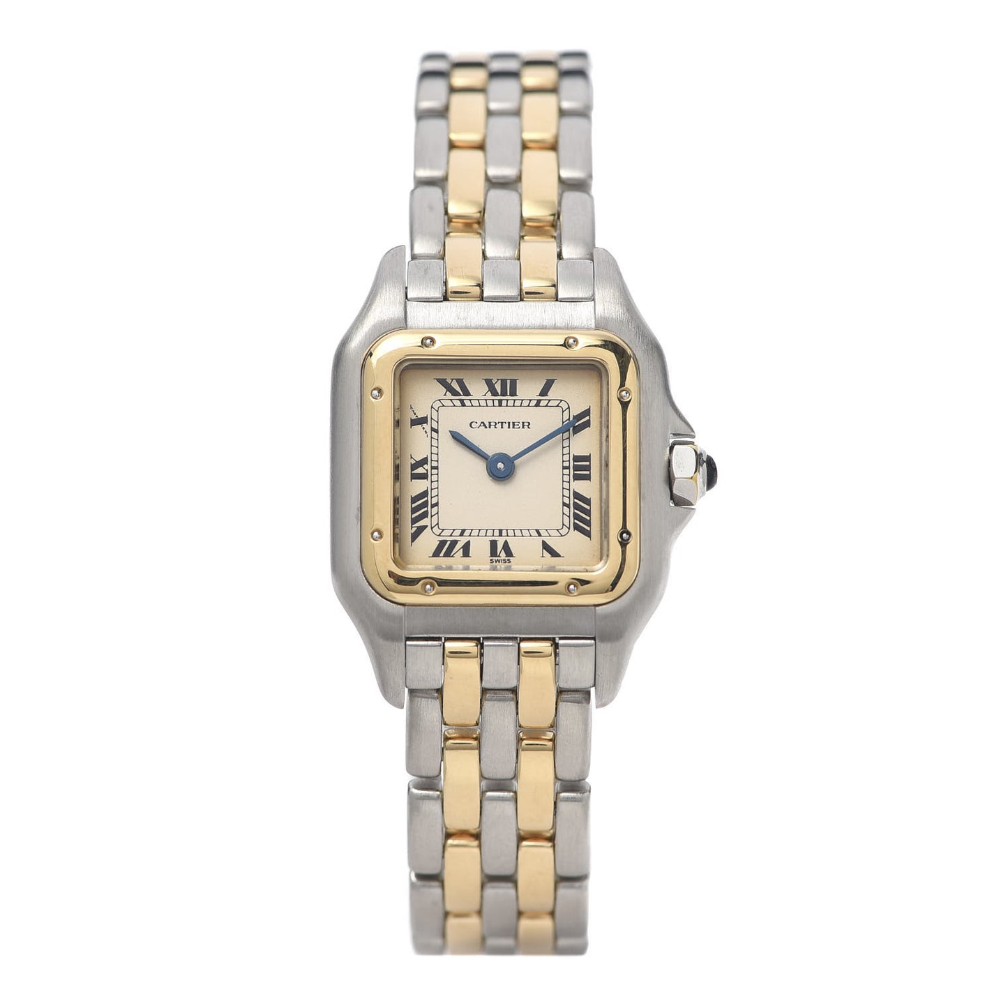 Stainless Steel 18K Yellow Gold 22mm Panthere Quartz Watch