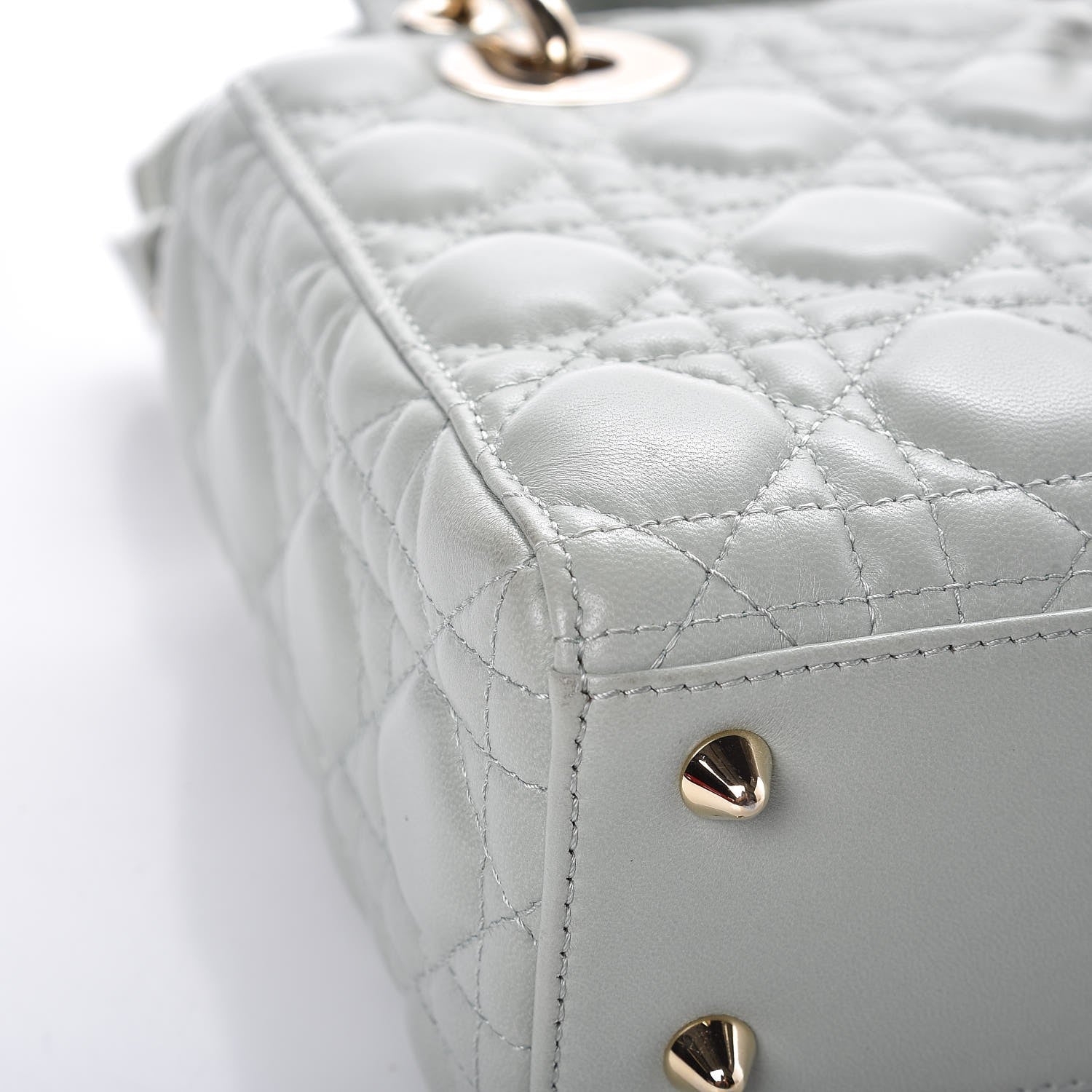 Christian Dior Lambskin Cannage Small My Lady Dior Pistachio 9 of 14