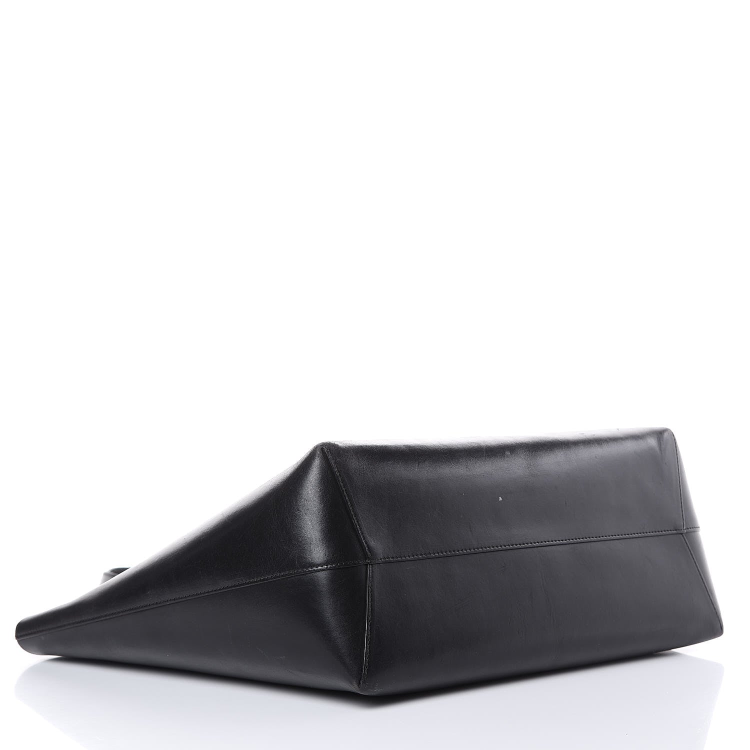 Mansur Gavriel Smooth Calfskin Large Shopping Tote Black Argento 5 of 22