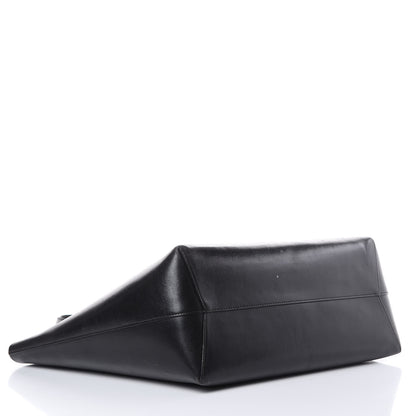 Mansur Gavriel Smooth Calfskin Large Shopping Tote Black Argento 5 of 22