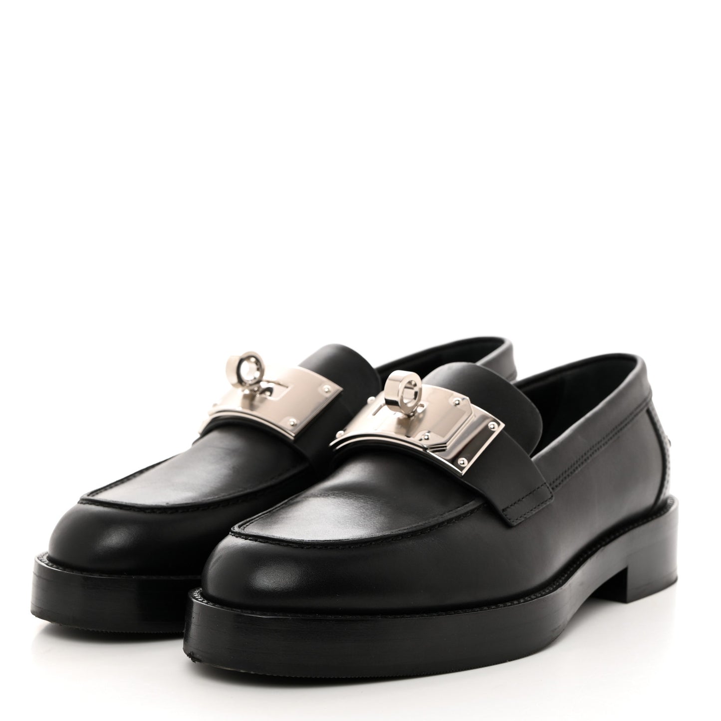 Calfskin Womens Hot Loafer 36 Black