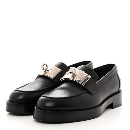Hermes Calfskin Womens Hot Loafer 36 Black 3 of 7