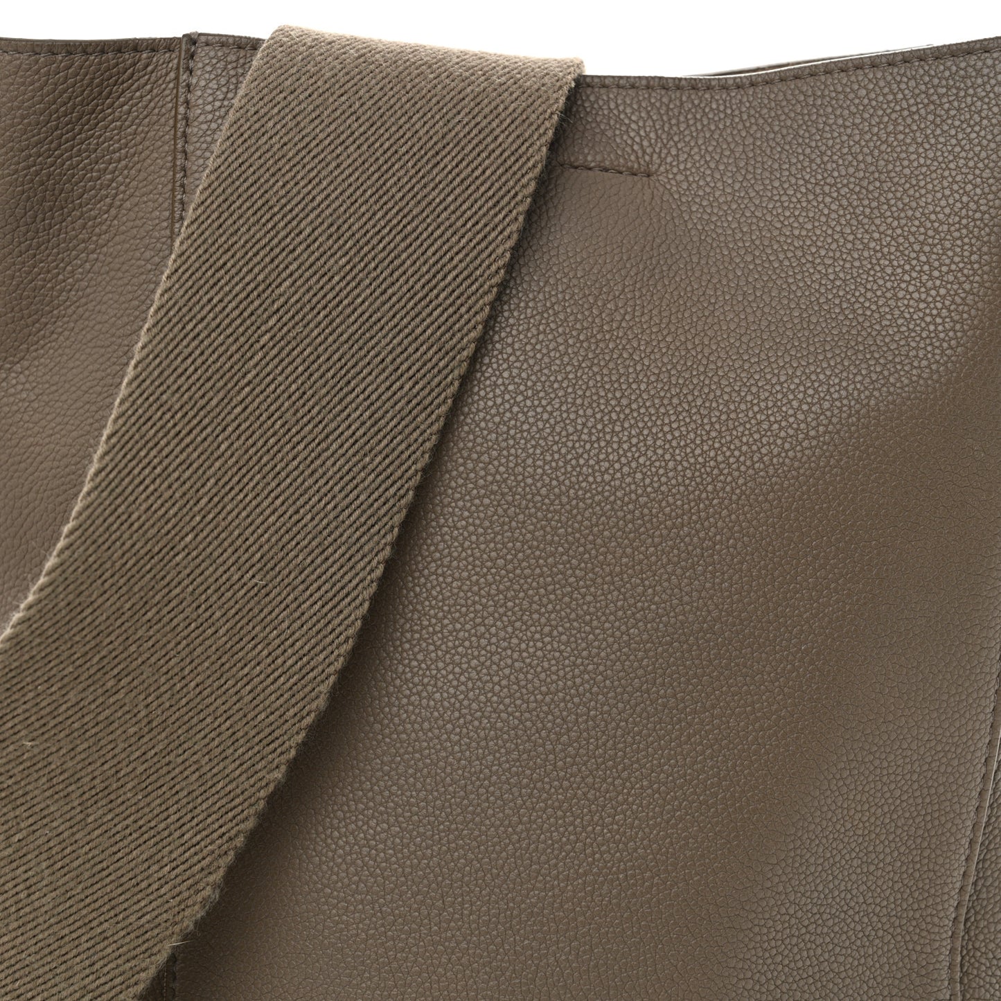 Soft Grained Calfskin Small Sangle Bucket Bag Taupe