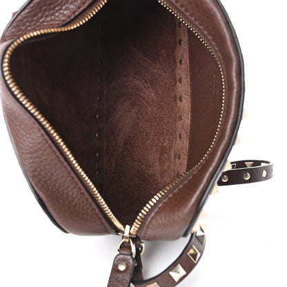Valentino Garavani Pebbled Calfskin Rockstud Camera Crossbody Bag Cacao 5 of 10