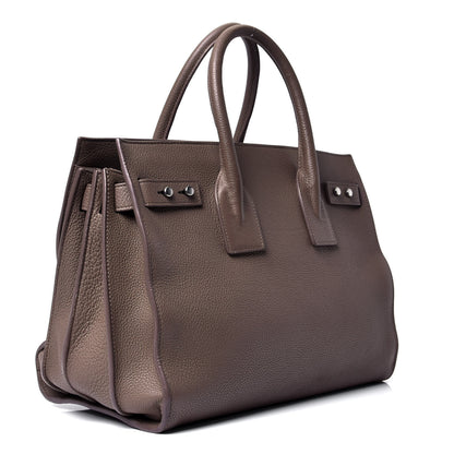 Saint Laurent Grained Calfskin Small Supple Sac de Jour Brown 2 of 5