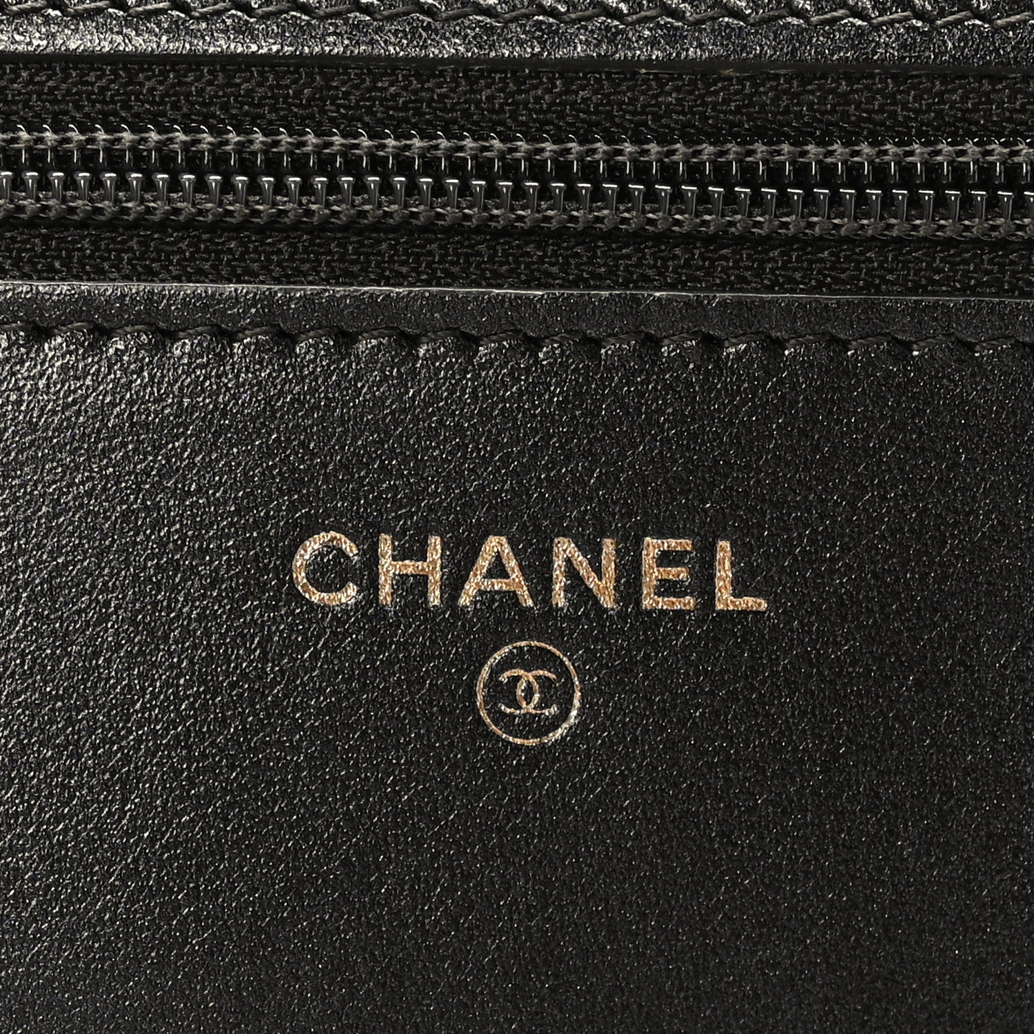 Chanel Metallic Calfskin Quilted 2.55 Reissue Wallet On Chain WOC Grey 6 of 9