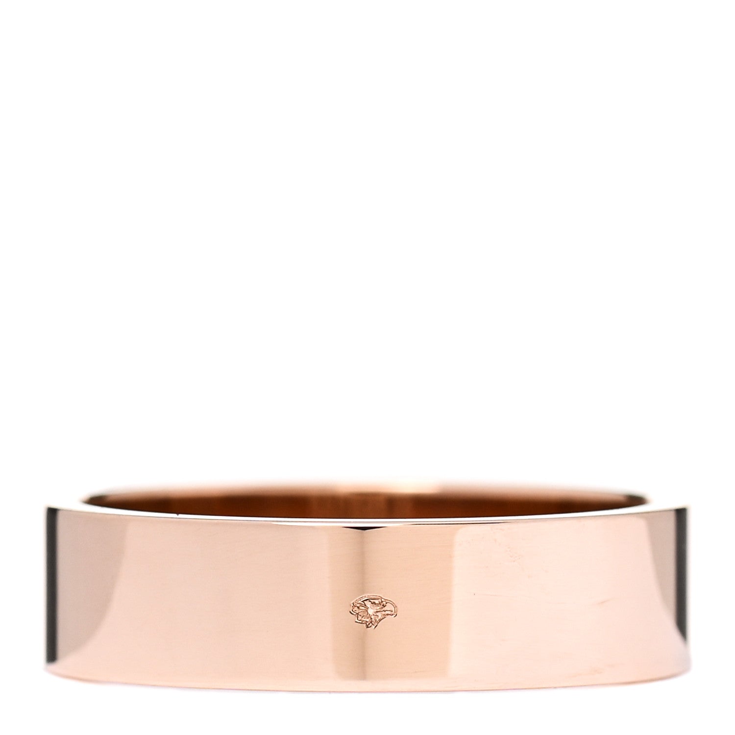Hermes 18K Rose Gold Diamond PM Kelly Ring 52 6 3 of 5