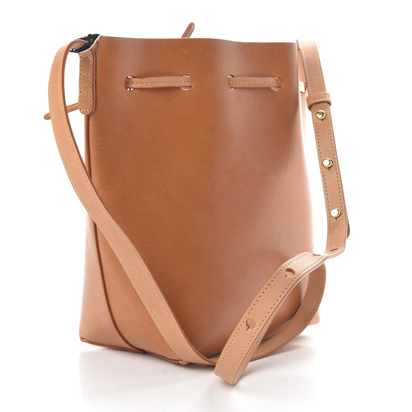 Calfskin Mini Bucket Bag Cammello Rosa