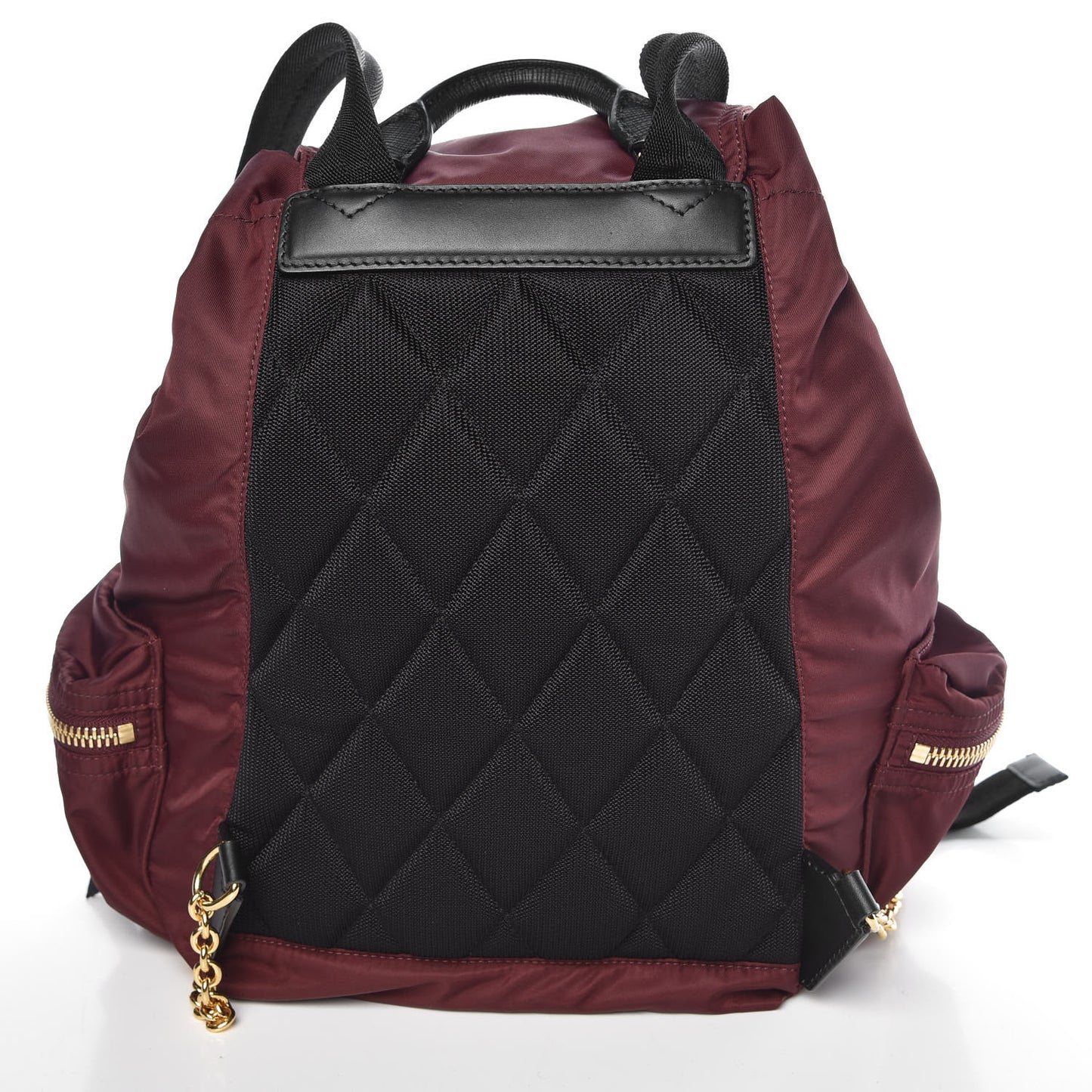 Nylon Medium Rucksack Backpack Burgundy Red