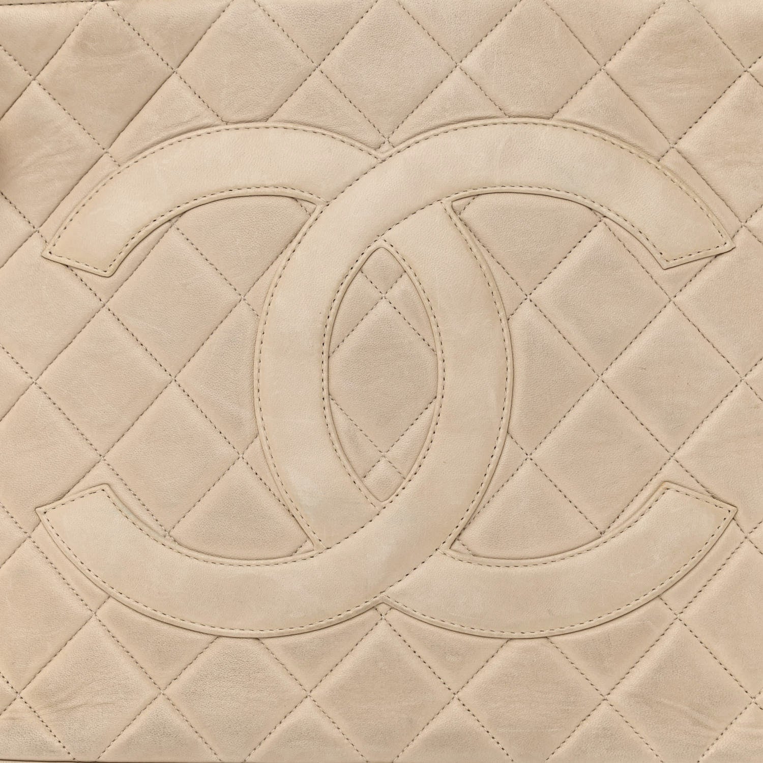 Chanel Lambskin Quilted Medallion Tote Light Beige 7 of 15