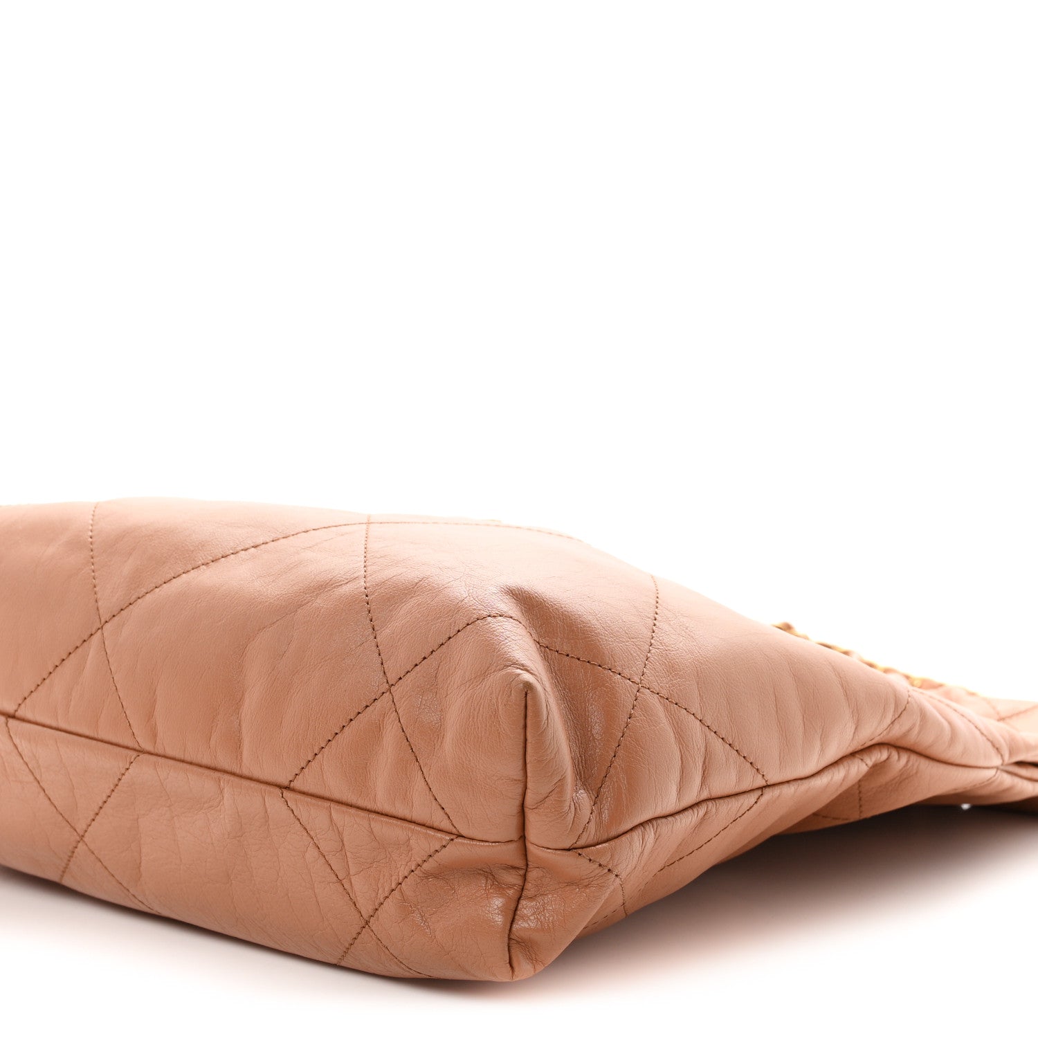 Chanel Shiny Calfskin Quilted Small Chanel 22 Camel 11 of 11