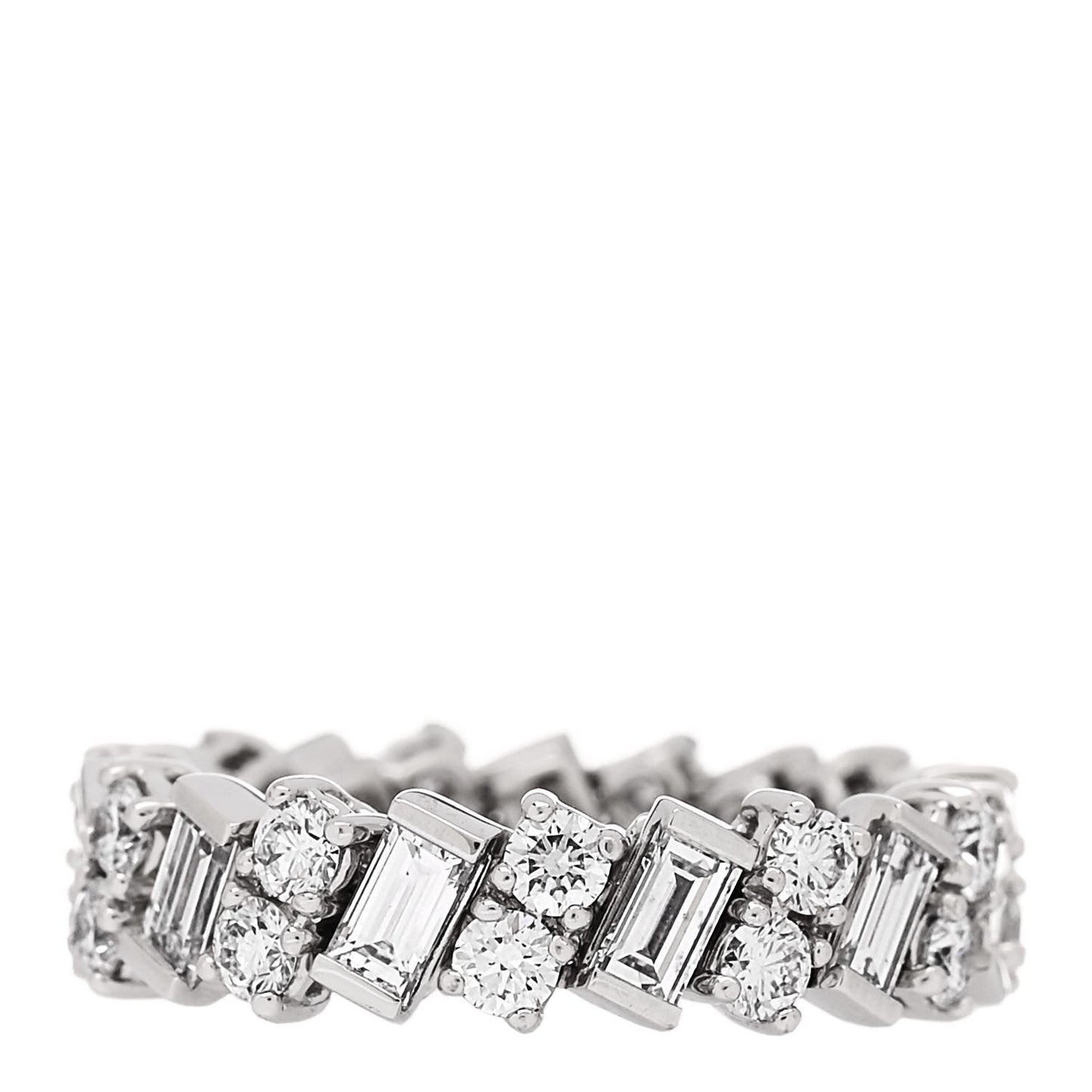 18K White Gold Diamond Reflection de Cartier Ring 52 6