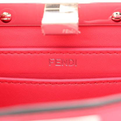 Fendi Shiny Nappa Petite Peekaboo I SEE U Satchel Lampone 6 of 12