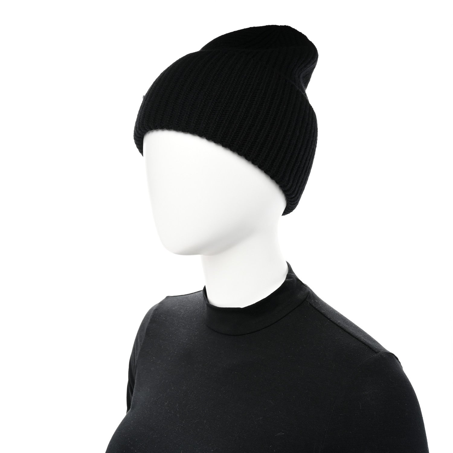Louis Vuitton Wool LV initials Monogram Beanie Hat Black 2 of 5
