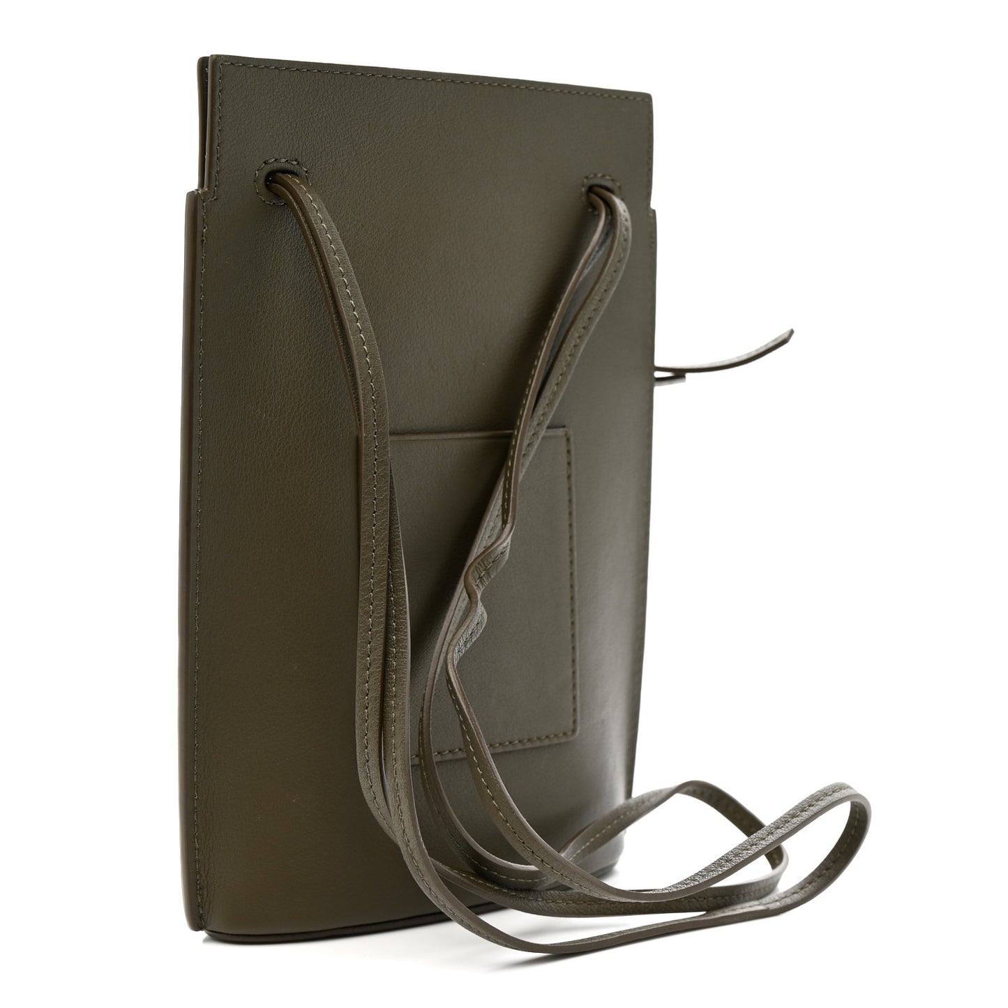 Smooth Calfskin Dice Pocket  Khaki Green