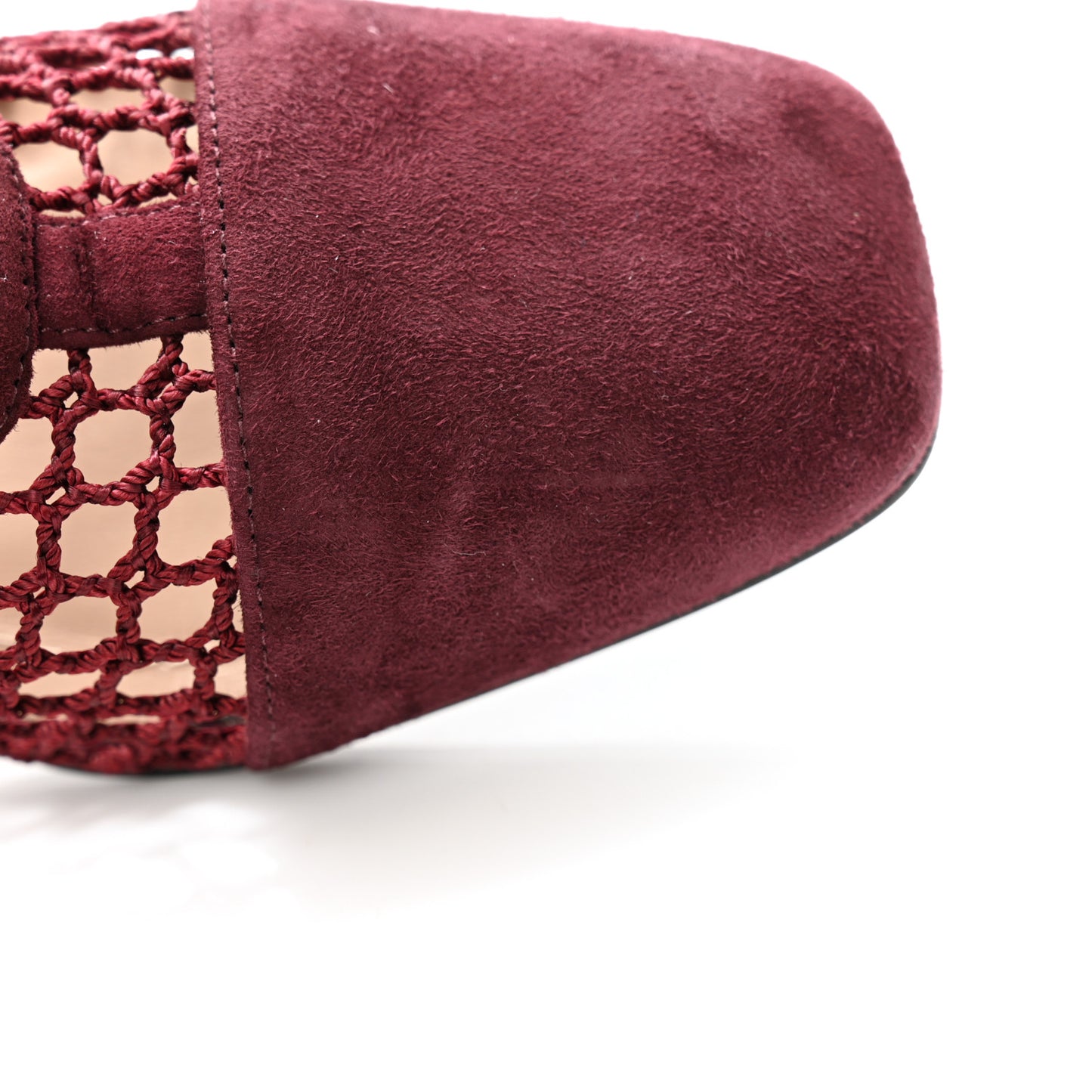 Suede Resille Naughtily-D 30mm Ankle Boots 35.5 Rouge Noir