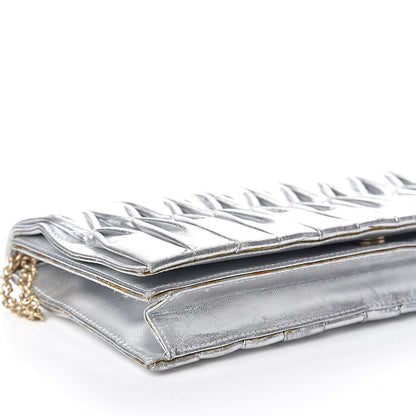 Chanel Metallic Lambskin Chain Clutch Silver 8 of 19