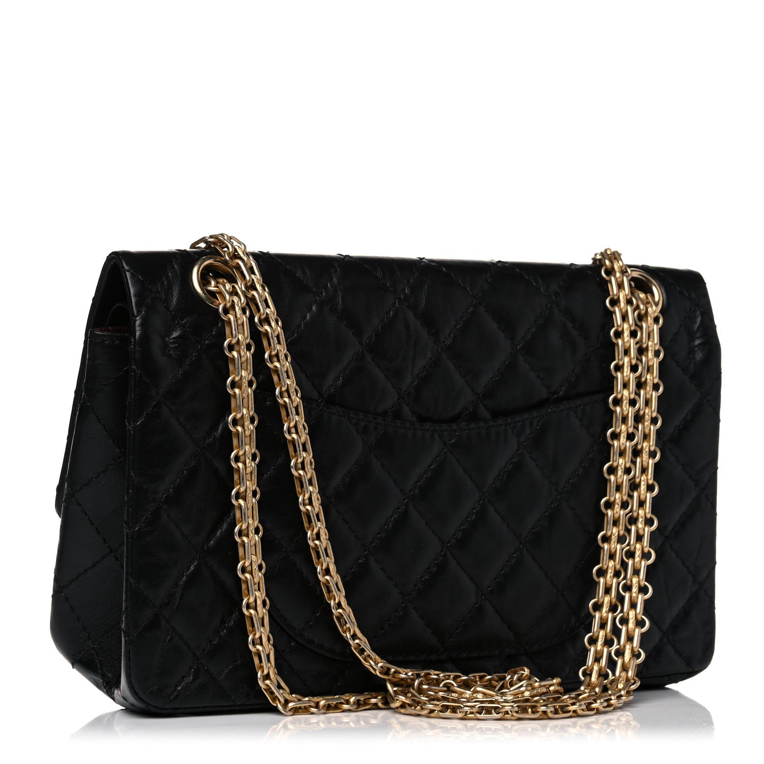 Chanel Aged Calfskin Quilted 2.55 Reissue 225 Flap Black 2 of 10