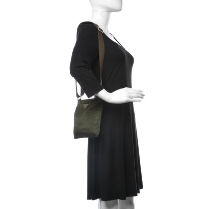 Prada Tessuto Nylon Small Flat Messenger Bag Mimetico 2 of 11