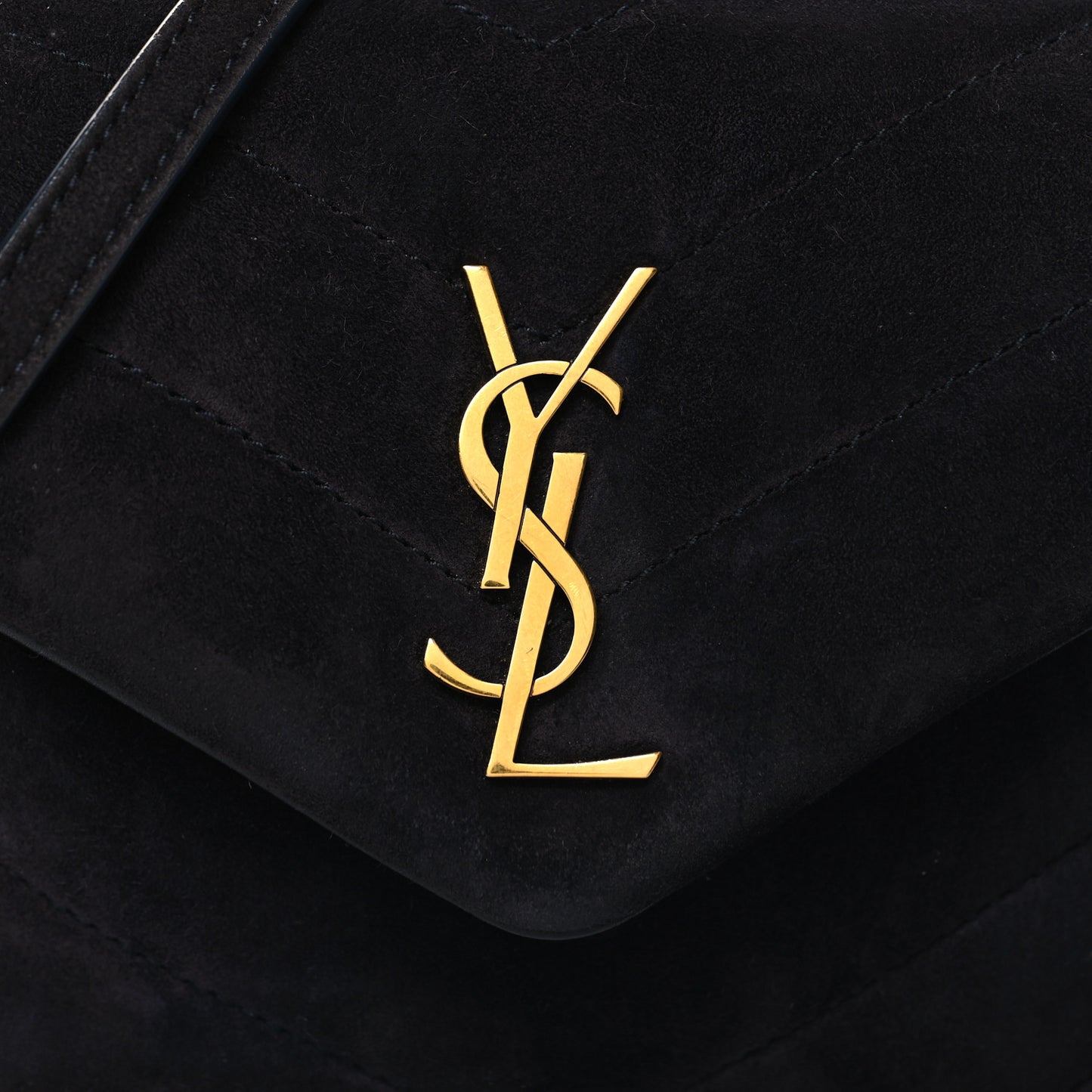 Suede Toy Loulou Shoulder Bag Deep Marine