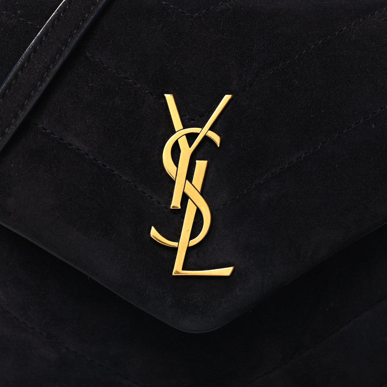 Saint Laurent Suede Toy Loulou Shoulder Bag Deep Marine 5 of 13