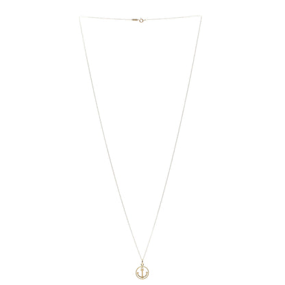 Tiffany 18K Yellow Gold Twist Anchor Charm Pendant Necklace 3 of 6