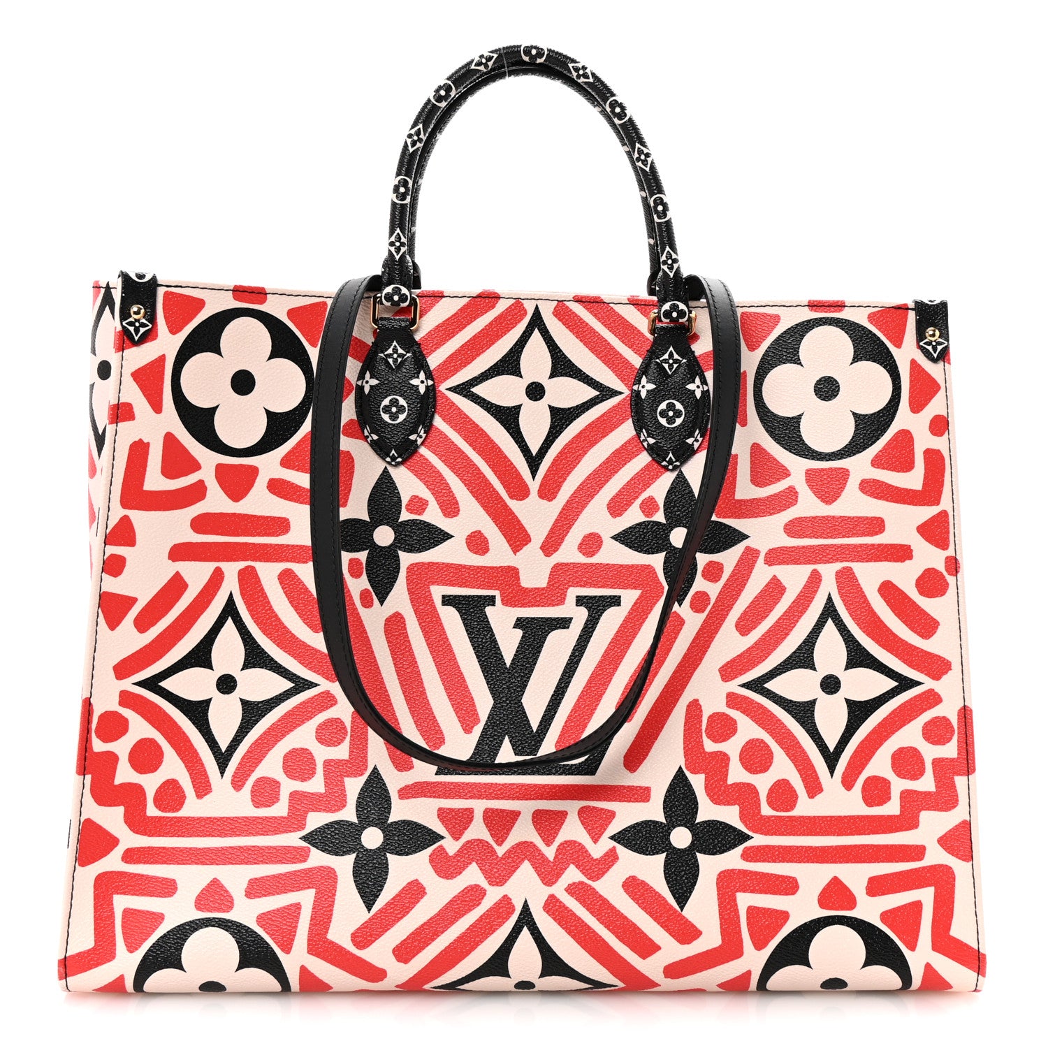 Louis Vuitton Monogram Giant Crafty Onthego GM Creme Rouge Black 1 of 9