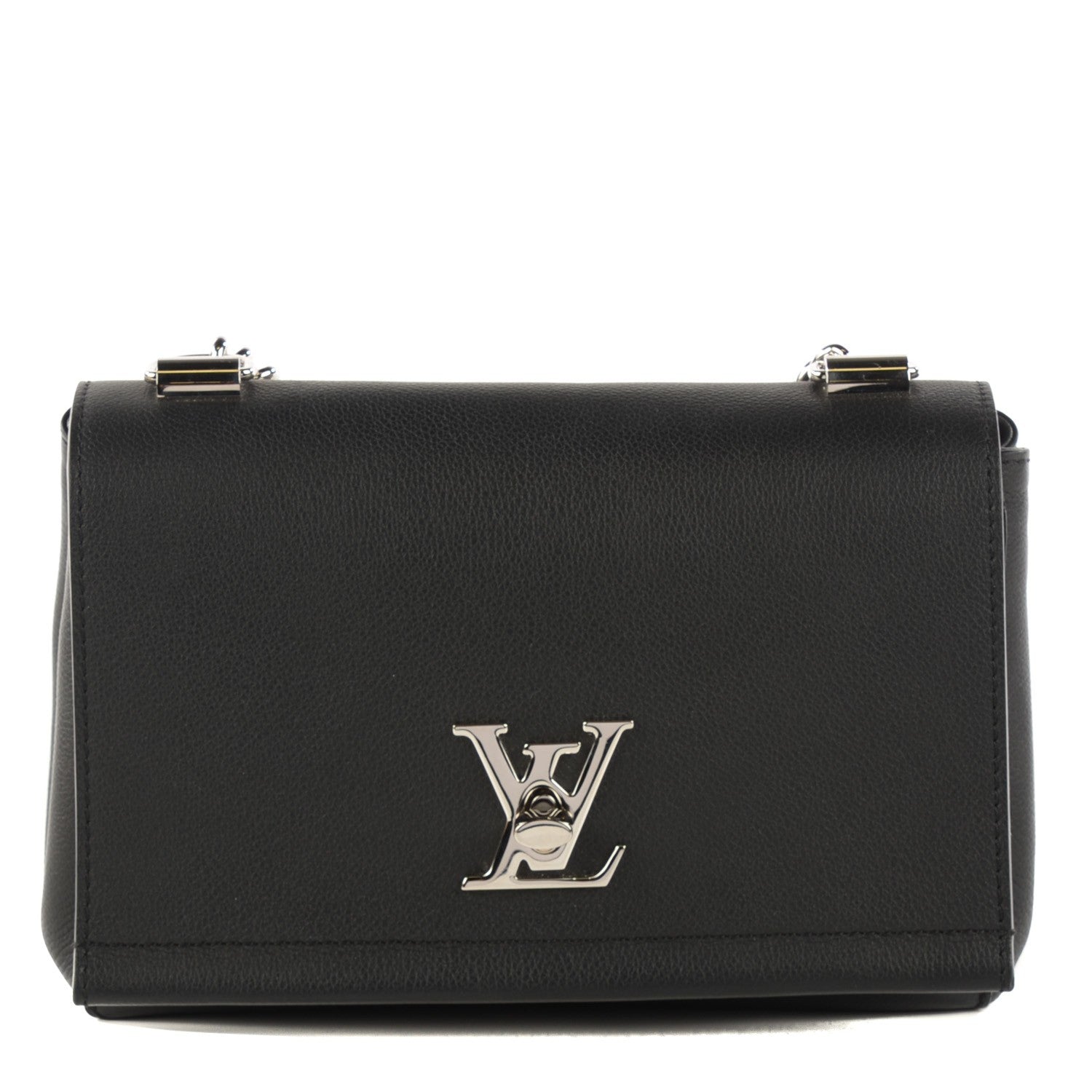 Louis Vuitton Calfskin Lockme II Chain Bag BB Black 1 of 7