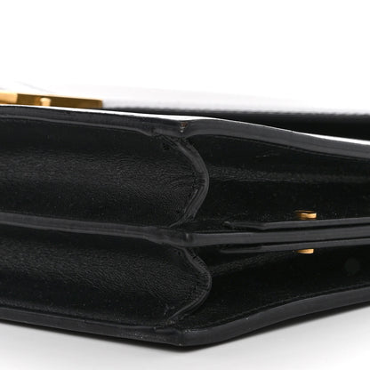 Saint Laurent Smooth Calfskin Monogram Cassandra Clasp Bag Black Rouge Legion 11 of 17