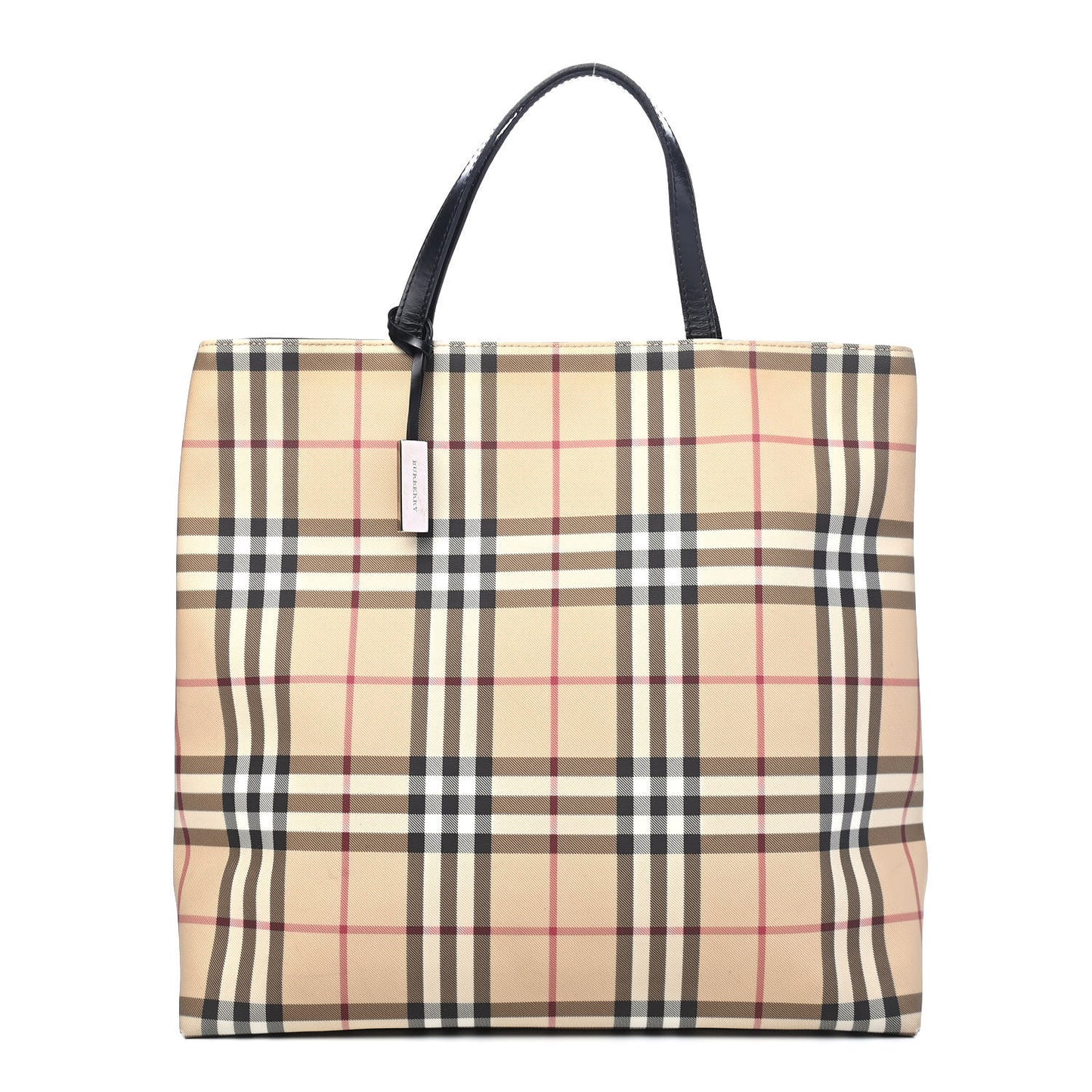 House Check Medium Tote Black