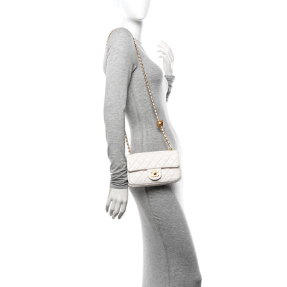 Chanel Lambskin Quilted Mini Rectangular Pearl Crush Flap White 2 of 12