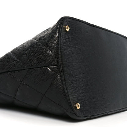 Chanel Caviar Quilted CC Timeless Soft Tote Black 8 of 9