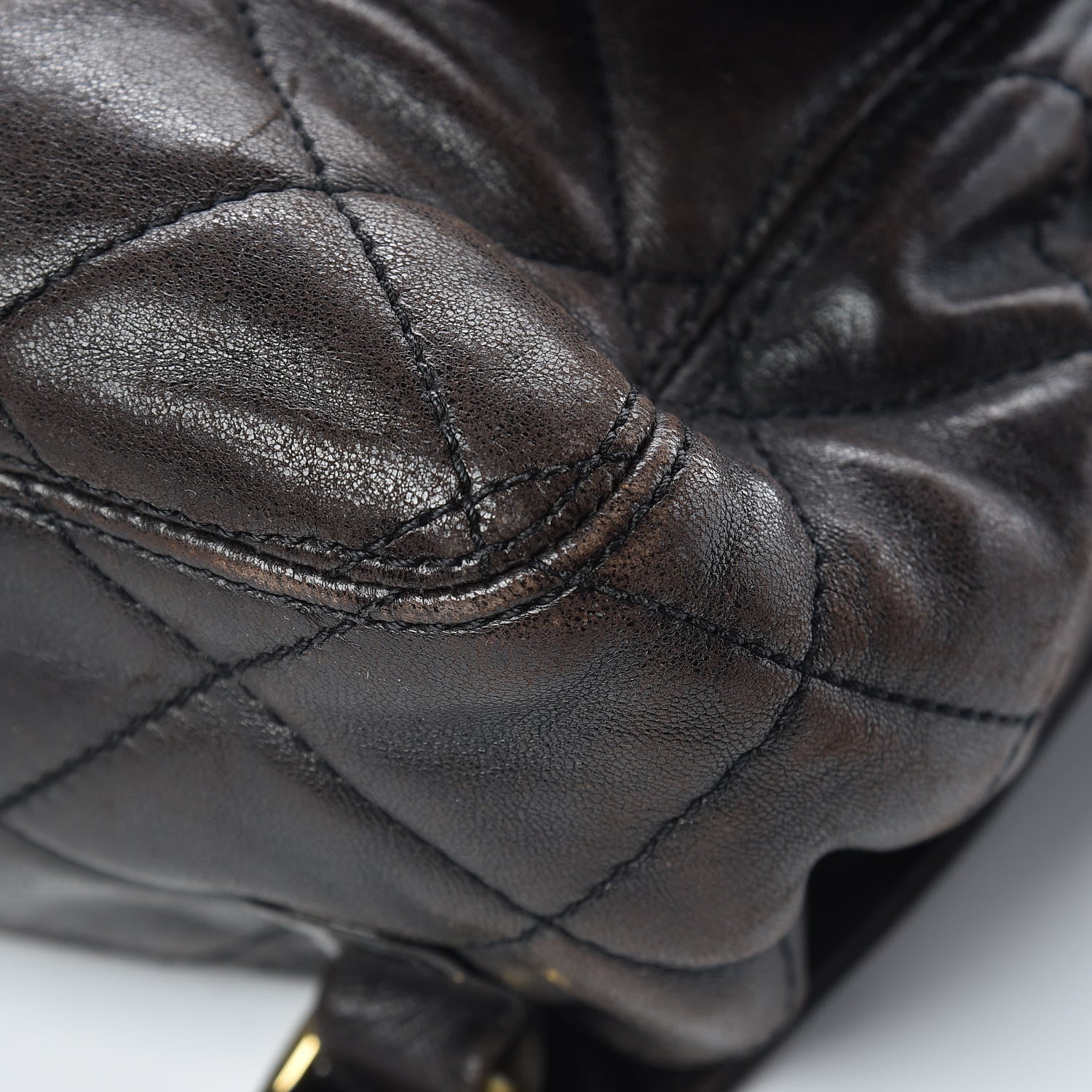 Chanel Lambskin Quilted Backpack Brown 17 of 20