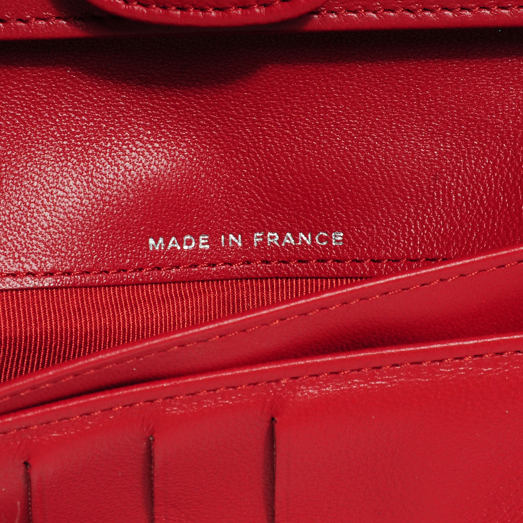 Chanel Lambskin Quilted Large Flap Wallet Red 7 of 9