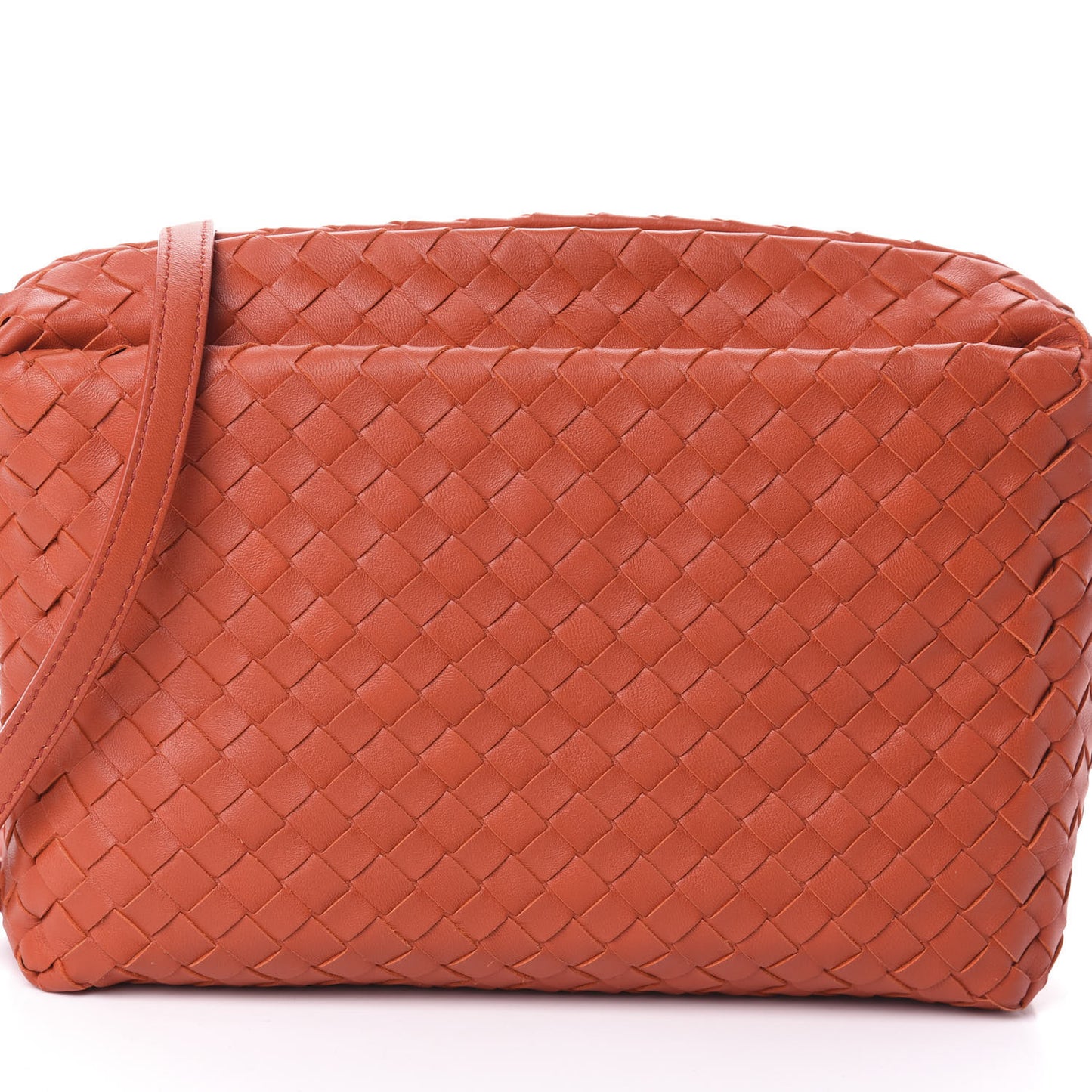 Nappa Intrecciato Small Camera Bag Terracota