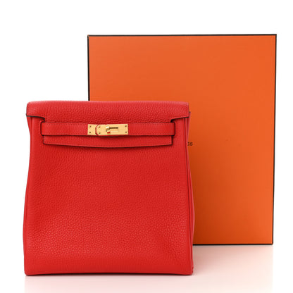 Hermes Taurillon Clemence Kelly Ado Backpack Rouge De Coeur 14 of 14