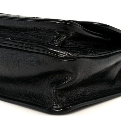 Saint Laurent Crinkled Calfskin Matelasse Monogram Baby Niki Chain Satchel Black 10 of 10