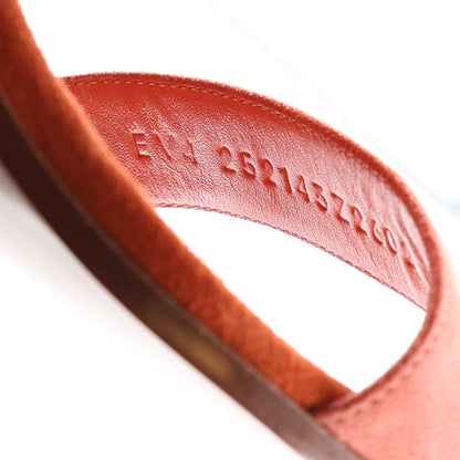 Hermes Suede Goatskin Lipari 70 Sandals 40 Marron Brique Rose Antique 2 of 11