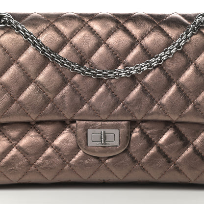 Chanel Metallic Aged Calfskin Quilted 2.55 Reissue 226 Flap Bronze 8 of 13