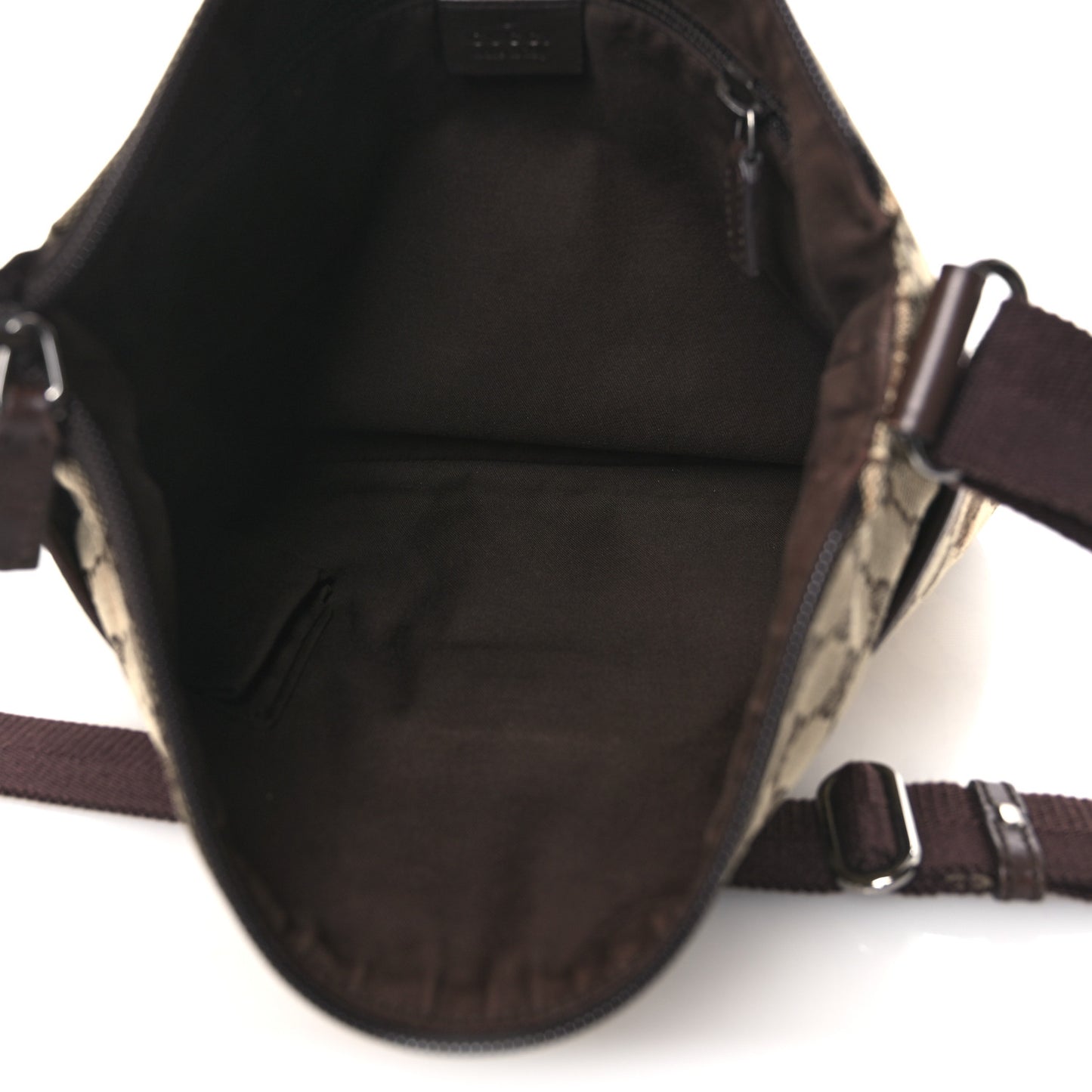 Monogram Calfskin Perforated Medium Flat Messenger Bag Dark Brown