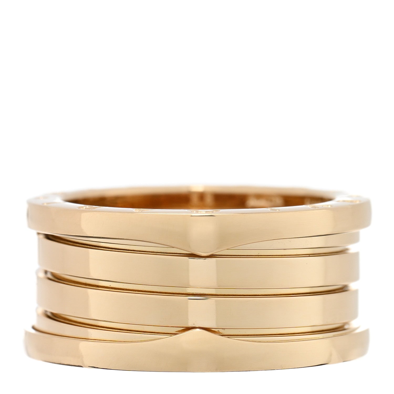 Bulgari 18K Yellow Gold B.Zero1 Four-Band Ring 58 8.5 1 of 4