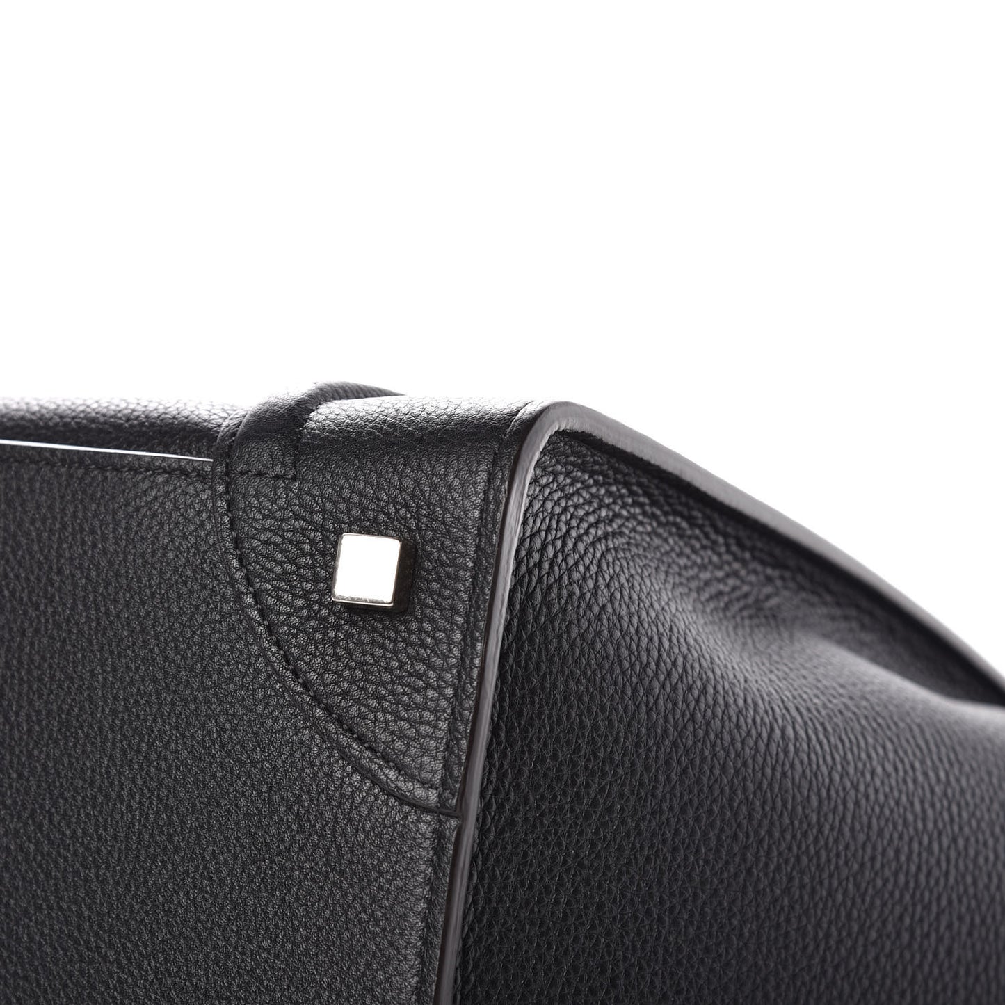 Drummed Calfskin Mini Luggage Black