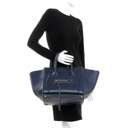 Celine Smooth Calfskin Medium Phantom Luggage Midnight 2 of 13