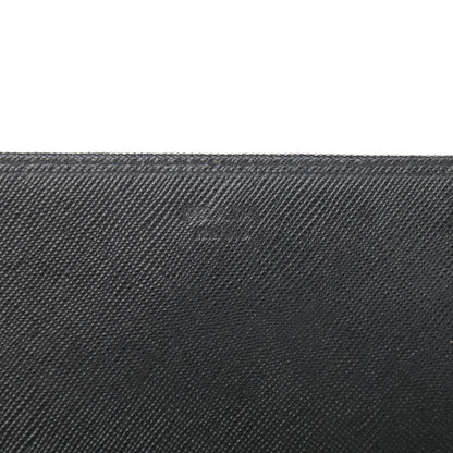 Prada Saffiano Metal Oro Chain Wallet Black 6 of 12