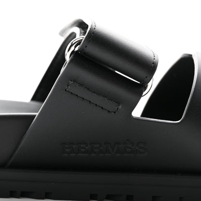 Hermes Calfskin Womens Chypre Sandals 38 Black 8 of 12
