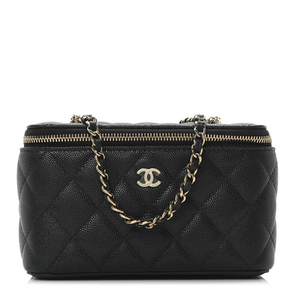 Chanel Caviar Quilted Small Vanity Case With Chain Black 1 of 10