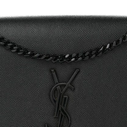 Saint Laurent Grain De Poudre Medium Classic Monogram Monochrome Kate Satchel Black 8 of 13