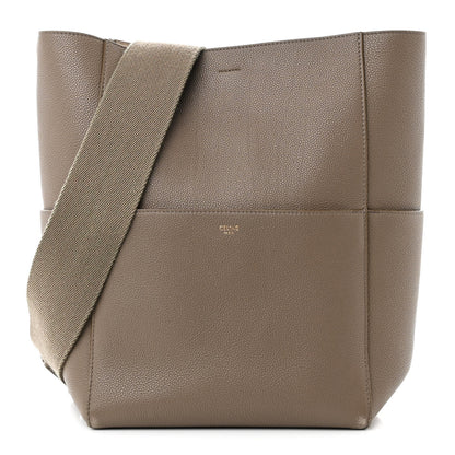 Celine Soft Grained Calfskin Sangle Bucket Bag Taupe 1 of 15