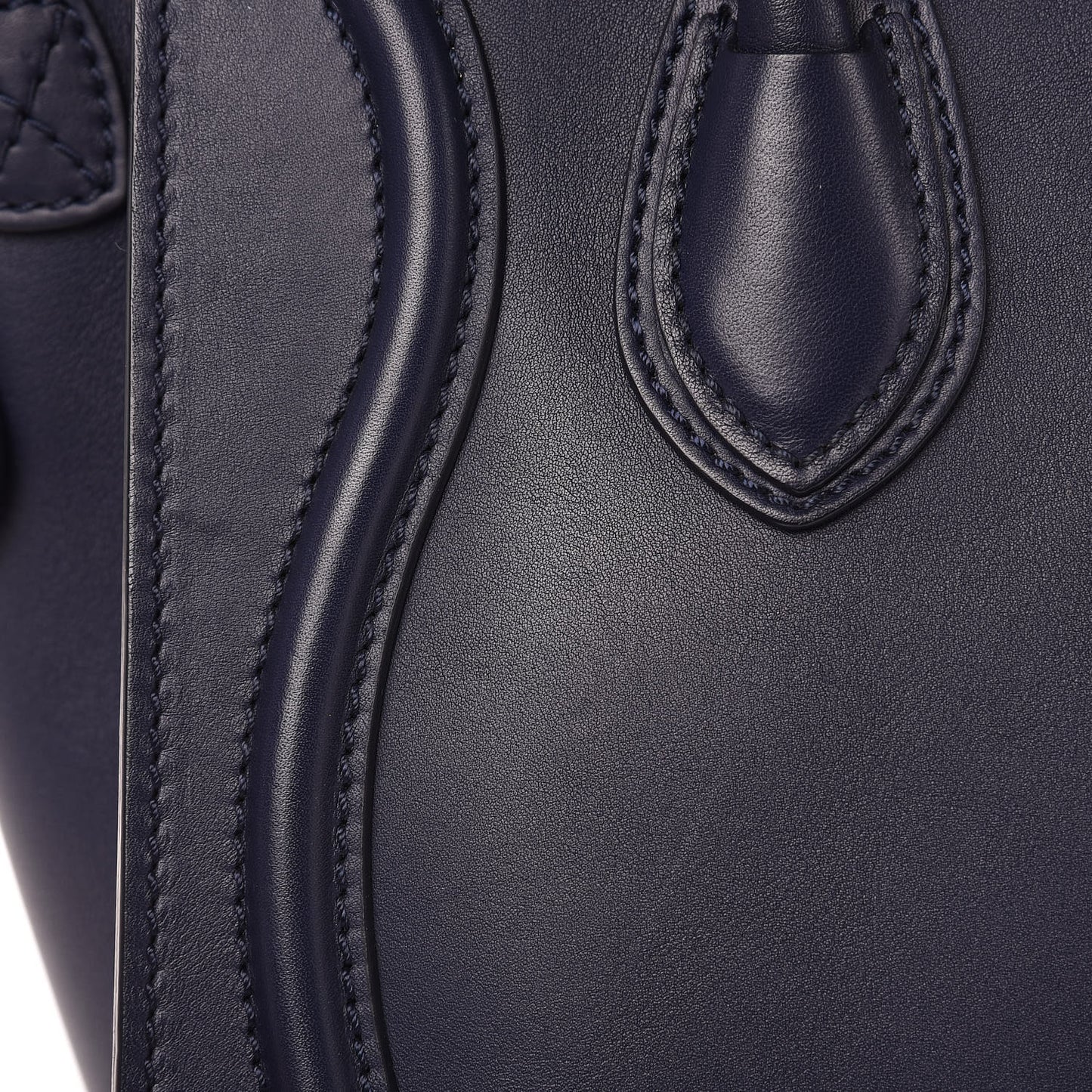 Smooth Calfskin Micro Luggage Navy Blue