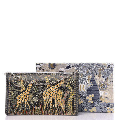 Christian Dior Printed Calfskin Animals Chain Pouch Brown Multicolor 10 of 10